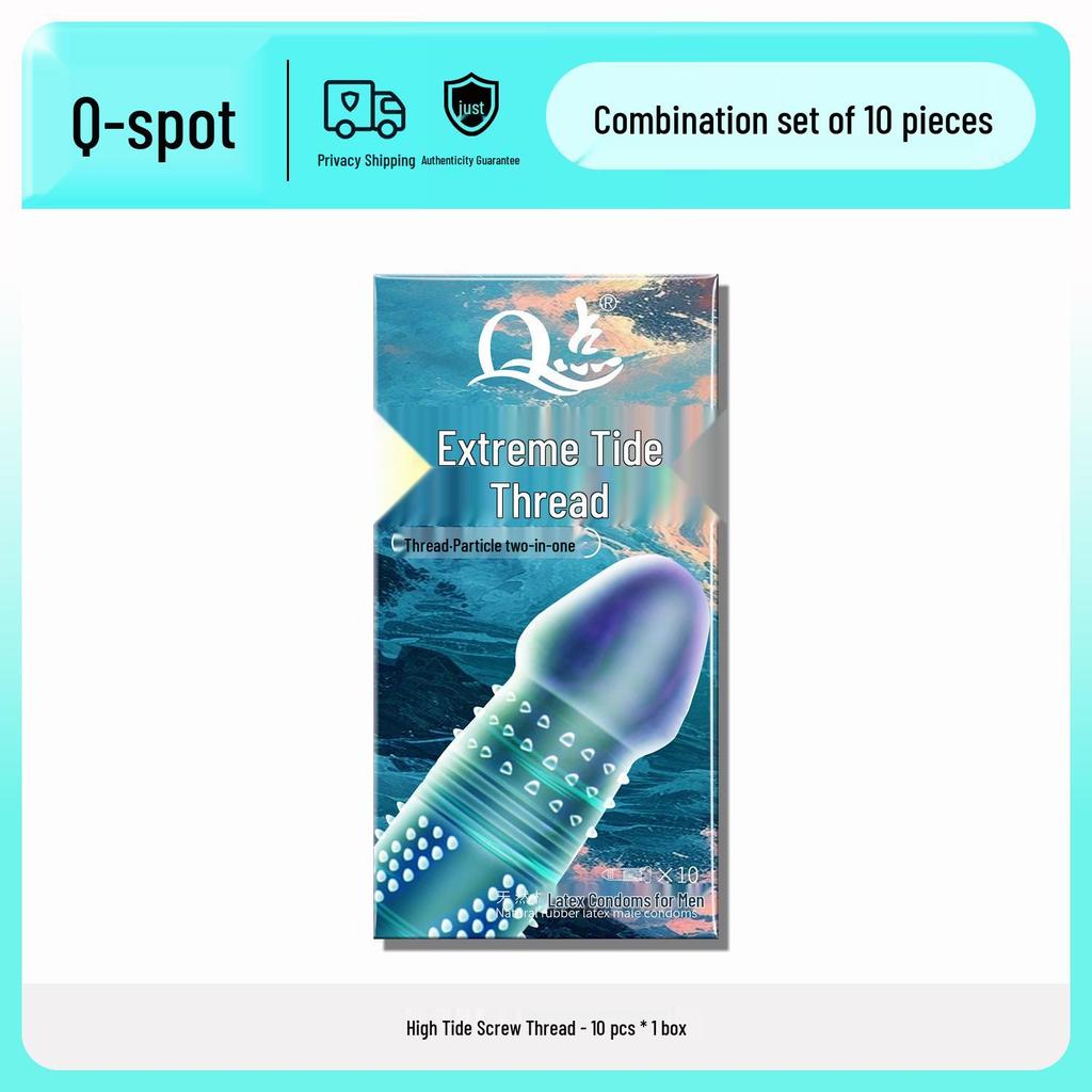 Q Point Ultra-Thin Lubricated Condoms - 10 Count Moisturizing & Safe for Adult Family Planning