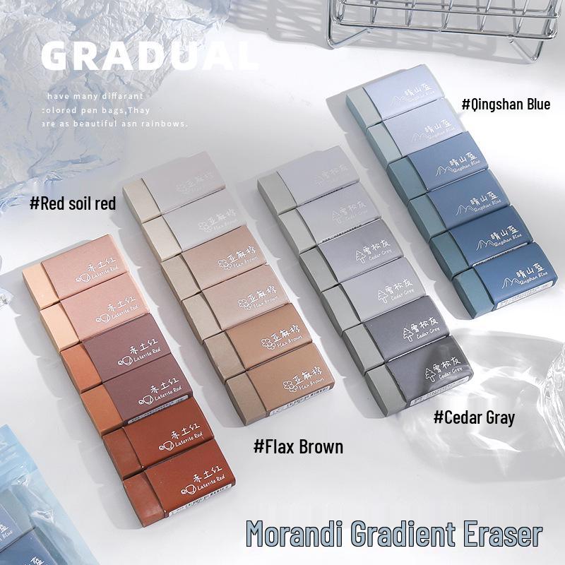 

Morandi Gradient Erasers: Easy-Clean, Low-Shavings Erasers for Elementary Art Students 6 pack (Gradient Green)