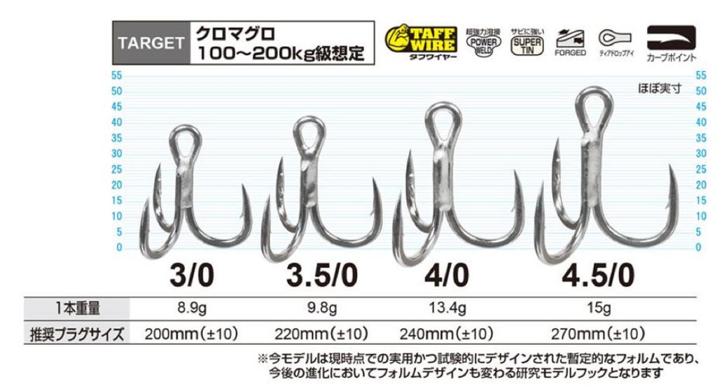 Owner STX-71 Stinger Treble Extra Treble Hook Size 4.5/0 (3066)