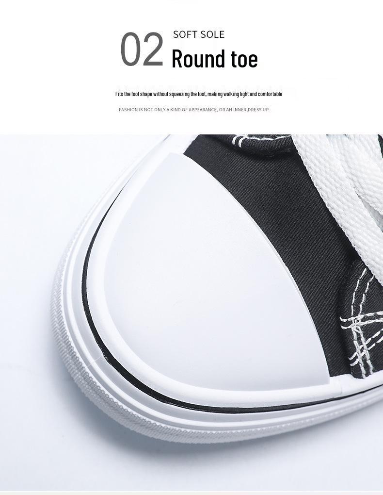 2025 Lato Męskie Buty Płócienne, Oddychające w Stylu Hongkońskim, Modna Casualowa Moda dla Studentów