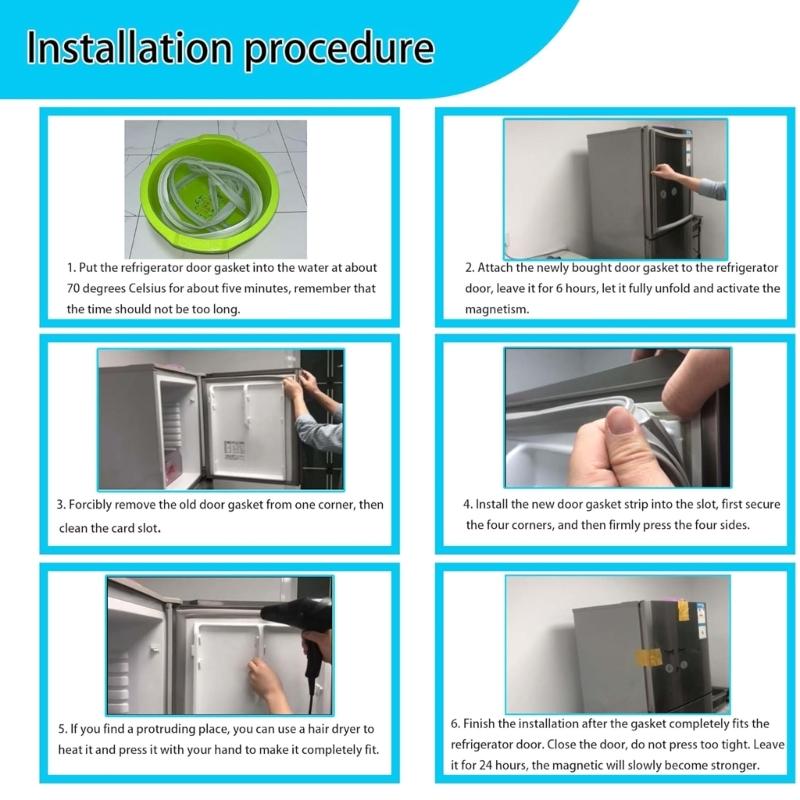 Reliable Refrigerator Freezer Door Seal 28.34 Inches Wide Strong Rubber Material Easy Installation