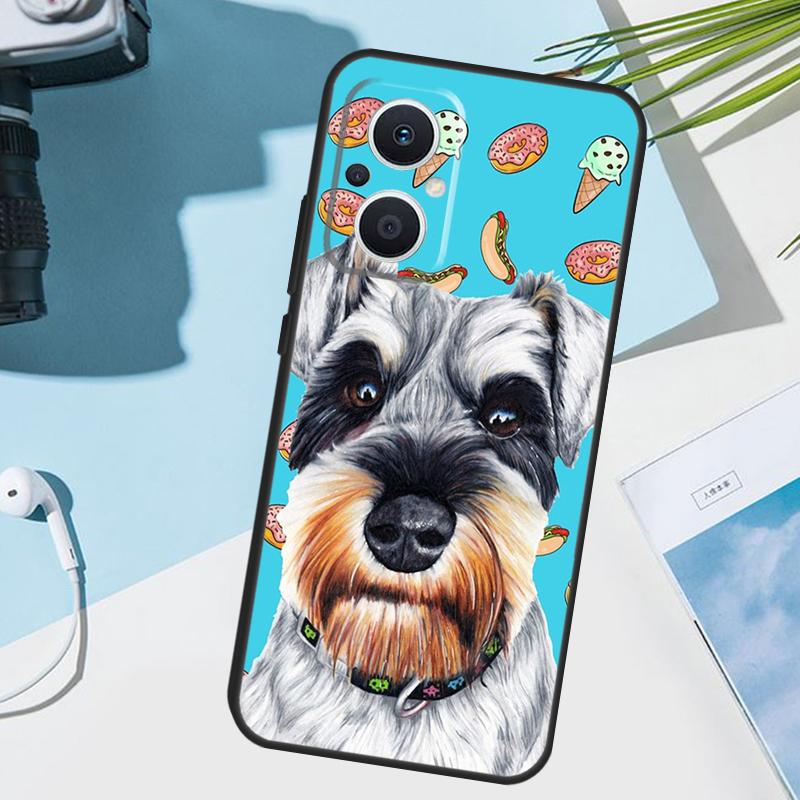 Miniature Schnauzer dog art Cover For OPPO Reno 7 8 Lite 10 12 13 14 Pro 11 F 12F 13F 14F OPPO Find X8 X5 X6 X9 Pro Case