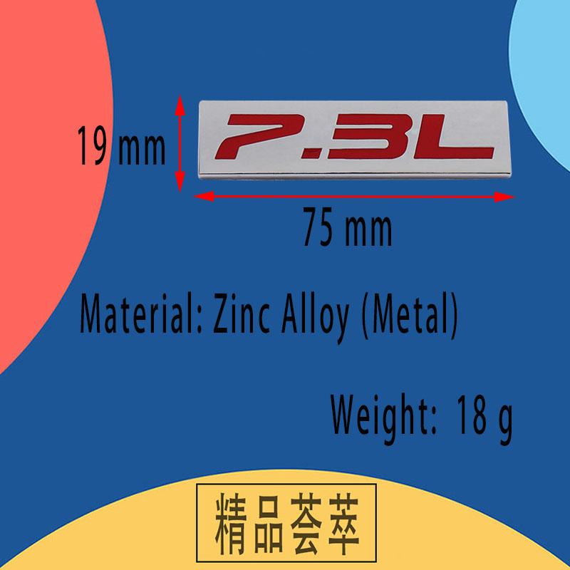 Premium 7.3L 7.3 L for Universal car Engine Hood Fender trunk Tail Rear Bonnet Nameplate Decal Emblem Badge Sticker