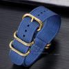 Cinturino per Orologio in Nylon di Alta Qualità 18mm 20mm 22mm 24mm Cinturino per Orologio Militare Seiko Braccialetto Sportivo Esercito Sostituzione Anello Dorato