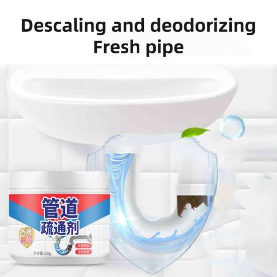 Pipeline Dredging Agent 260g Unblock Quick Pipe Odor Neutralizer Non-Corrosive Hair Grease Residue Remover