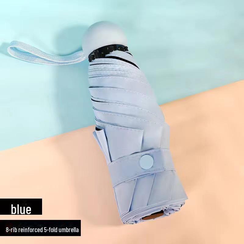 Kompaktowy Ultralekki Damski Parasol Przeciwsłoneczny i Przeciwdeszczowy z Ochroną UV