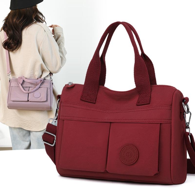 Simple Commuter Tote Women's Bag Autumn New Handbag Women's Nylon Cloth Shoulder Messenger Bag Mother Bag