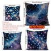 2D Cosmic Starry Night Pillow Covers For Home Pattern Cushion Cover Suitable For Sofa Bedroom Car Pillow Cover