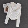 Abrigo de Fitness para Mujer Cárdigan con Capucha Ajustado Secado Rápido Chaqueta Deportiva Camiseta de Entrenamiento para Correr Ropa de Yoga Manga Larga Chaqueta Deportiva