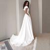 Autumn and Winter Women's Clothing, New Collar Solid Color Dress, Floor-mopping Dress.