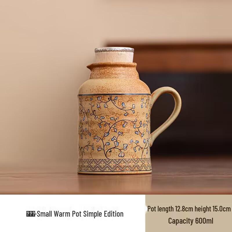 

Ancient Lotus Woven Stem Thermos & Teacup Set - Ceramic Insulated Pot with Retro Mute Design, Ideal for Business Gifts and Souvenirs.