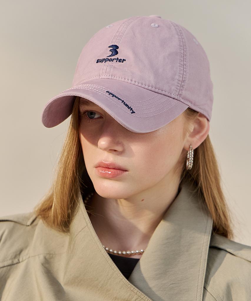 MAXZA Lettering Embroidered Washed Cotton Ball Cap