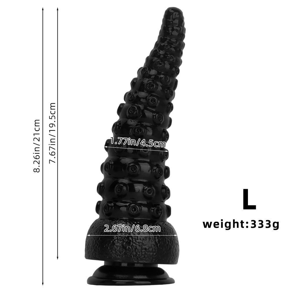 Black PVC Dildo Penis with Suction Cup Butt Plug Fisting Sex Toy Strap On Cock Big Dick Realistic Cock