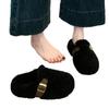 Thick-soled Birkenstocks, bag head, half-towed cotton slippers, women's wear autumn and winter new snow boots, plush cotton shoes
