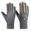1Pair Kids Winter Gloves Fleece Lined Windproof Little Dinosaur Design Outdoor Snow Play Waterproof Warm