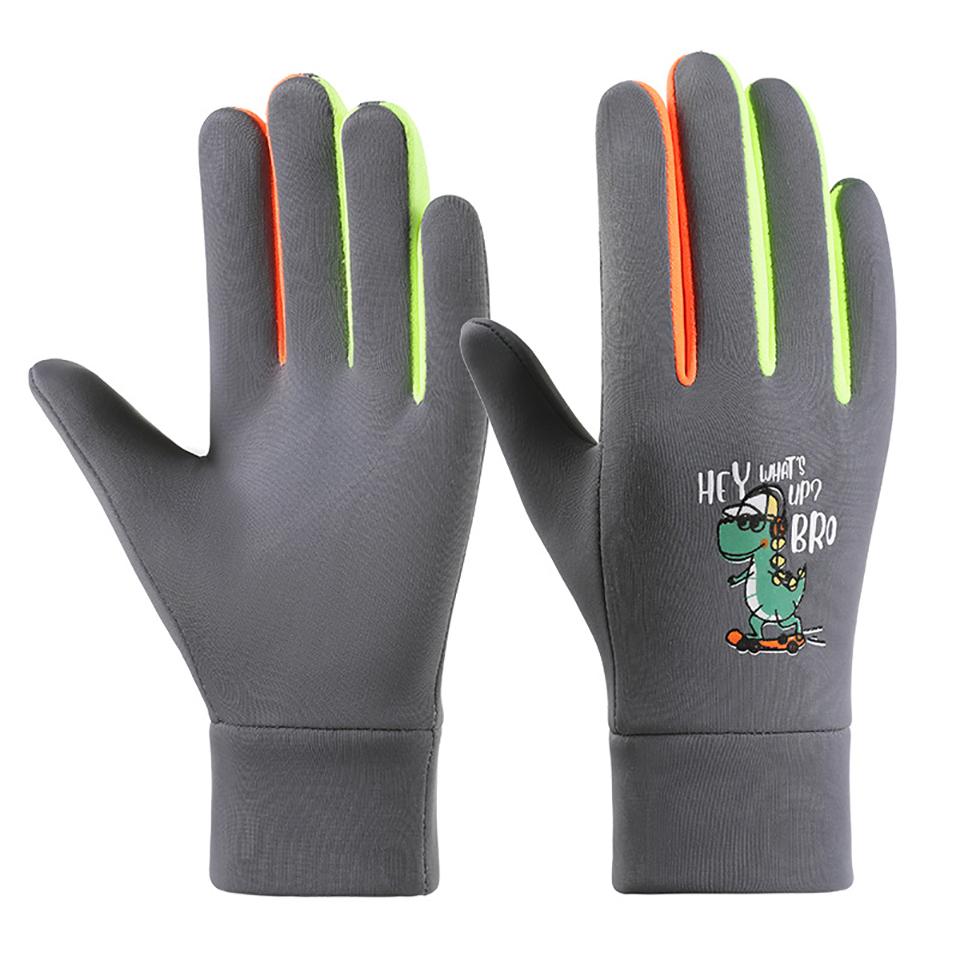 

Durable And Safe Loogdeel Autumn Winter Cartoon Boys Girls Outdoor Cycling Gloves For Children Windproof Water-Repellent Gloves Kids Warm Gloves M(9-13 yeard old)