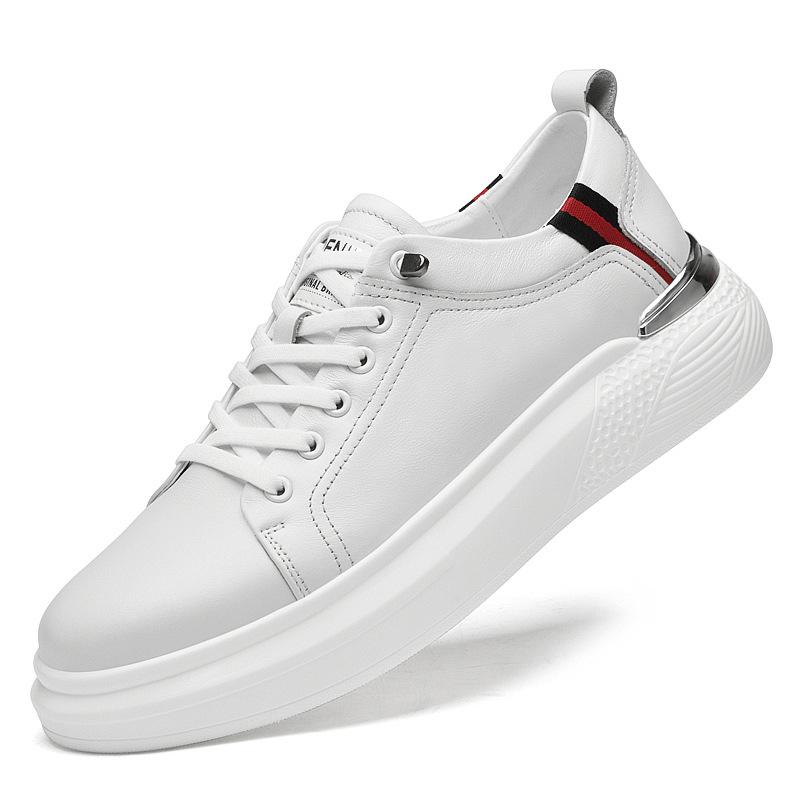 Pantofi sport din piele naturală pentru bărbați, pantofi sport cu ridicare, invizibili, respirabili, cu înălțime de 8/10 cm, adidași casual la modă pentru bărbați 2024