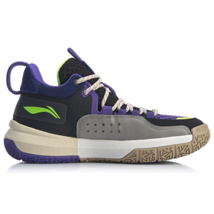 Li Ning ALL DAY 4 ALL DAY 4 Patchwork Cushioning Slip Resistant Mid Top Basketball Shoes Men's Sneakers ABPP025-7