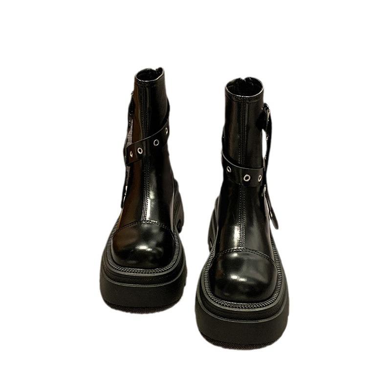 Fashion short boots women's 2024 new summer trendy cool little Martin boots heightened thick-soled fried street thin boots