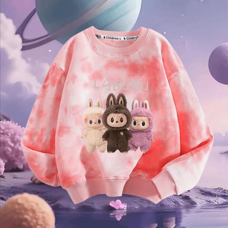 Children's LBB Loose Hoodie, Spring and Autumn Girls' Long-sleeved Casual Jacket