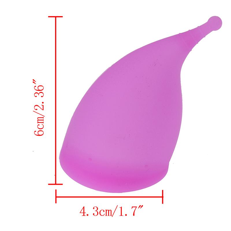 Reusable Medical Silicone Soft Menstrual Women Period Cup Size Small Large Pads