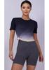 Women's Gradient Breathable Yoga Top - Quick-Dry, Versatile Sportswear for Outdoor Fitness