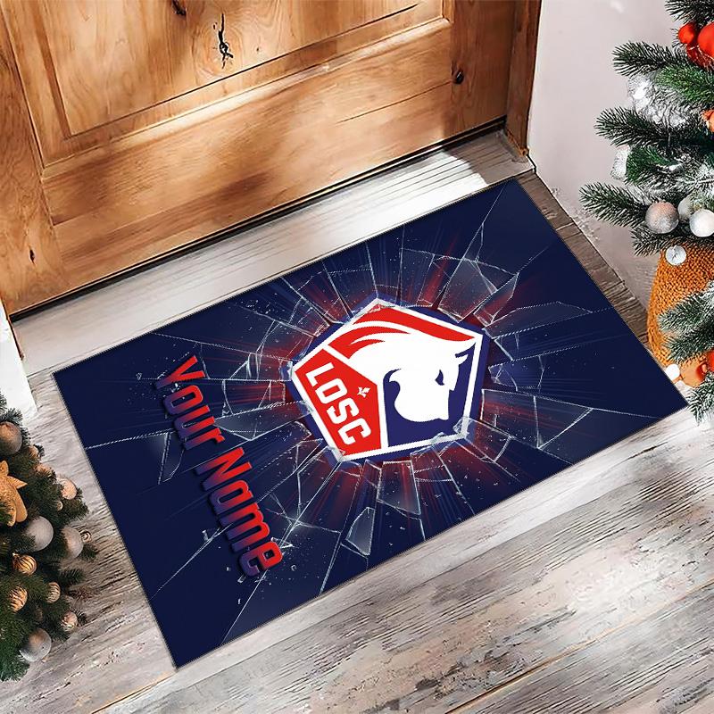 LOSC Lille Printed Crystal Velvet Rug Non‑Slip Crystal Velvet Carpet For Sofa Bedroom Indoor Home Decoration
