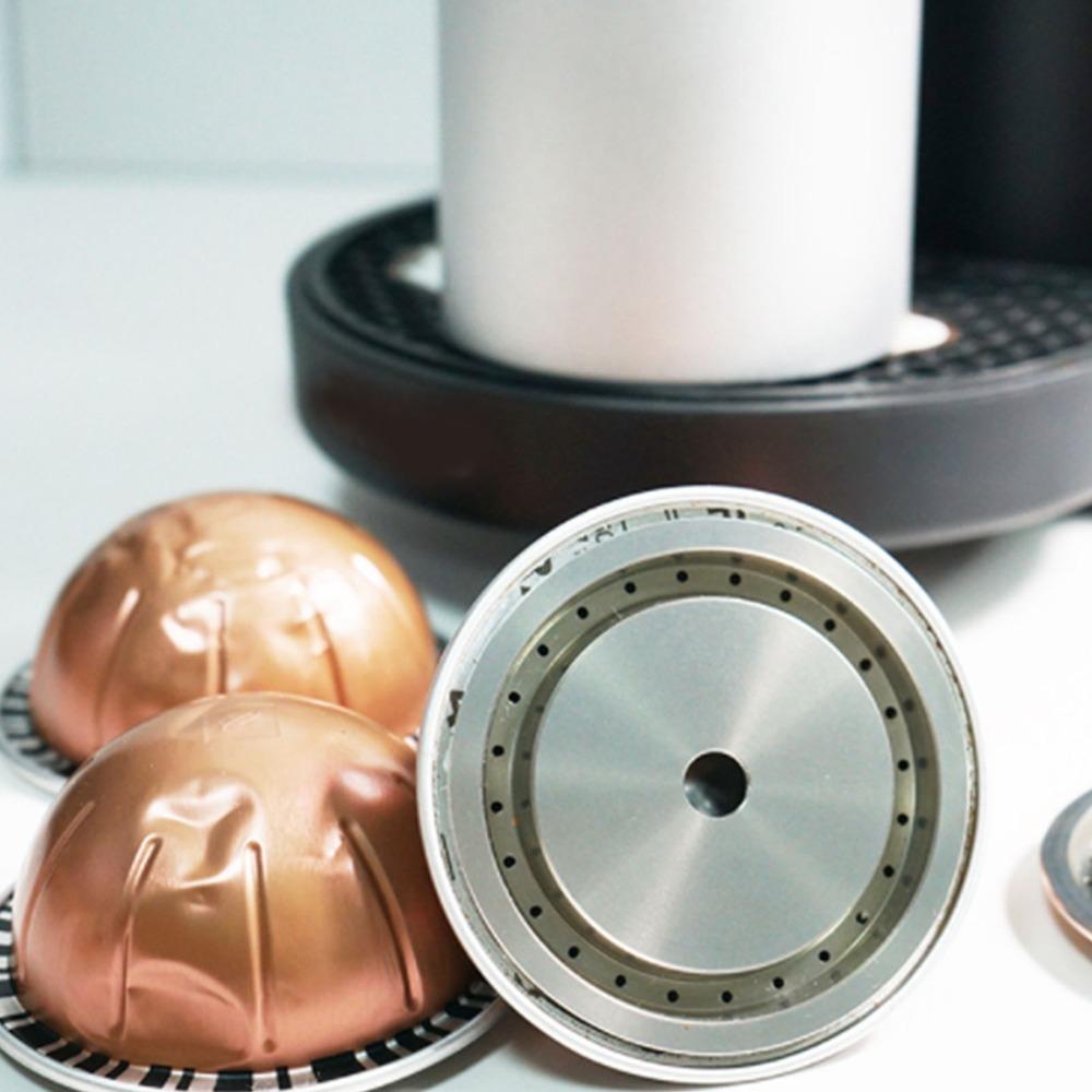 Rusty Proof Refillable Coffee Pod Cover 304 Stainless Steel Stainless Steel Lid  For Machines