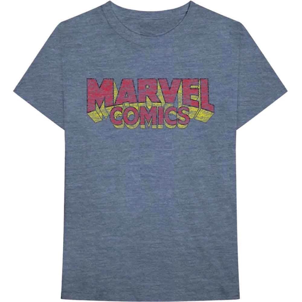 Официальная футболка мужская унисекс с логотипом Marvel Comics Distressed Logo 3XL