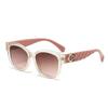 New fashion avant-garde round frame sunglasses for women, sun protection and sunshade versatile ins high-end small fragrant sunglasses