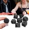 7Pcs/Set Black Polyhedral Dice Set For Dnd Rpg Trpg Games, Dungeons And Dragons Accessories, Board Card Game Math Dice