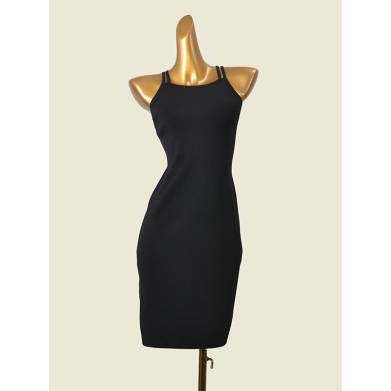 French style Gao Ding Double-Shoulder Strap Narrow Shoulder Dress Western Style Sexy Slim fit Sheath Knitted Foreign Trade Original Order Short dress