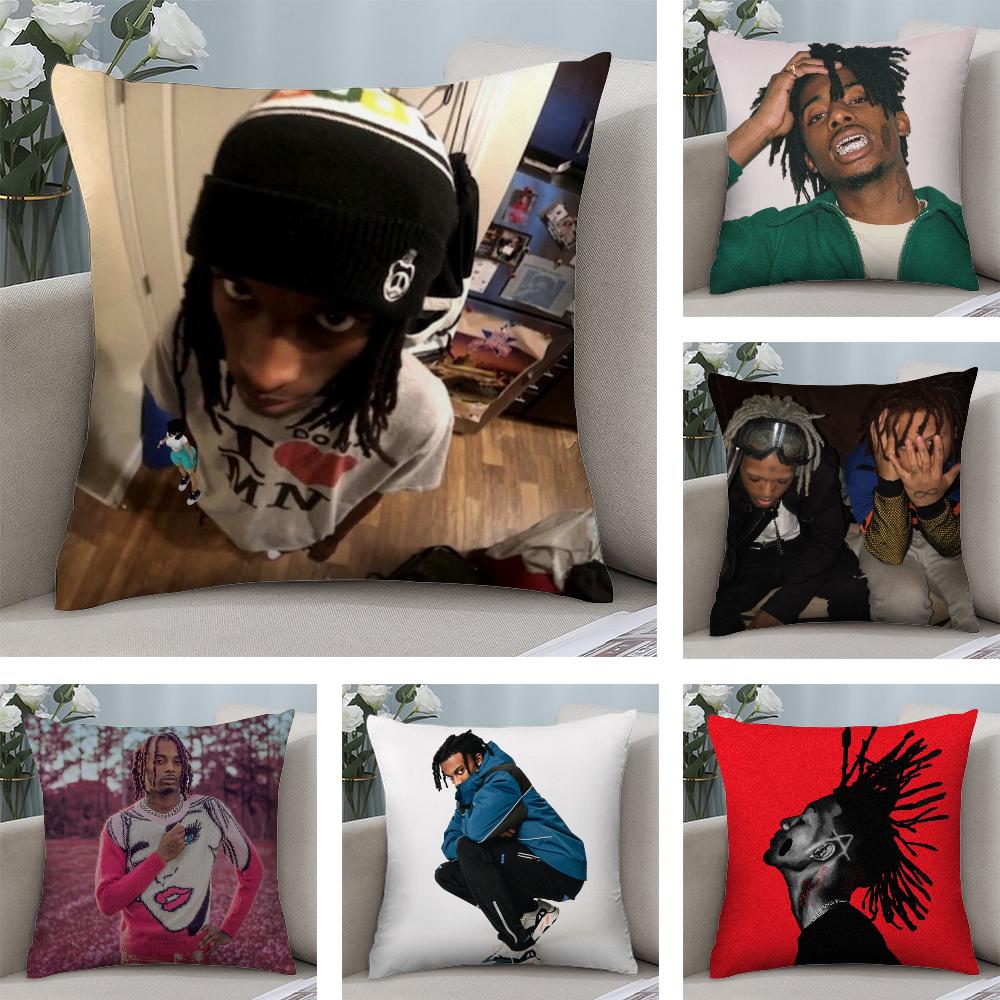 New P-Playboi CartiS Pillow Case Short Plush Sofa Decorative Gift Home Double-sided Printing Cushion