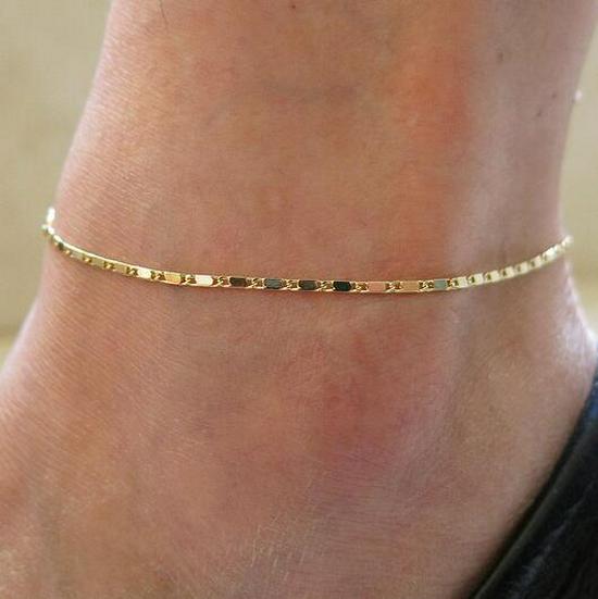 European & American Fashion Simple Chain Anklet: Versatile, Fresh, and Popular Design