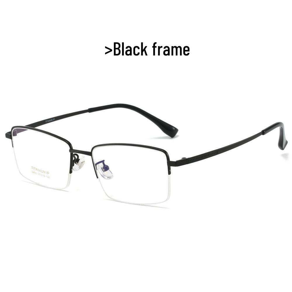 Summer Lightweight Titanium Half-Rim Business Glasses for Men and Women - Anti-Blue Light Myopia Protection