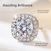 New 925 sterling silver Shiny Zircon Real Earrings Channel Cubic Zirconia Silver Stud Earrings for Women Jewelry