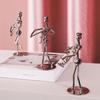 Retro Ironwork Band Ornament Metal Electroplating Mini Music Minimalist Guitar Violin Decoration Handicraft Classical Gift