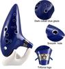 Ny Ocarina 12 Hull Alto C Keramisk Piccolo, Musikkinstrument, Gave til Barn Voksne med Stativ Musikkbok Halsstropp Veske
