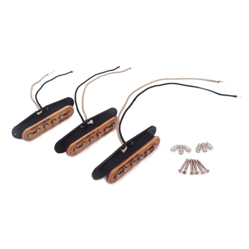 3 Pieces HL148/HL150/HL152 Maple Single Coil Pickup Set for Neck Middle Bridge Guitar Musical Instrument Accessory Kits