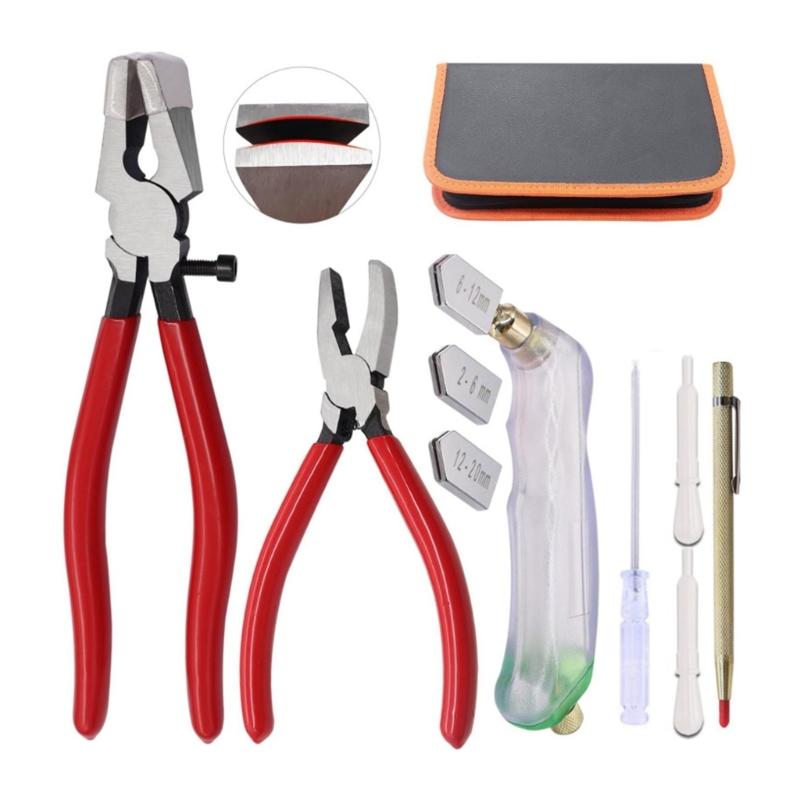 

Heavy Duty Glasses Cutter Set With Adjustable Metal Scribers And Ergonomic Grip Glasses Cutting Tool For DIY Projects 1