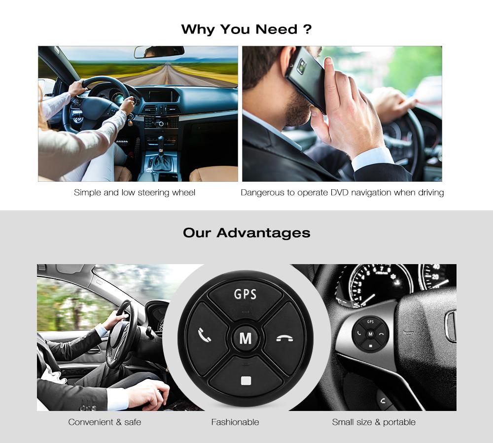 Universal Car Steering Wheel Controller 4Key Music Wireless DVD GPS Navigation Steering Wheel Radio