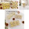 Christmas Ball Decoration Set With Metallic Hollow Ornaments For Holiday Home Decor