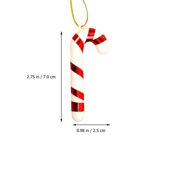Tree Hanging Canes, Christmas Candy for Decorations,Candy Sticks,Gift Items, Tree Hanging Ornament Items Pack of 12