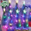 10/1pcs LED Christmas Tree Night Light Mini Colorful Luminous Xmas Tree DIY Candle Lamps Ornaments for New Year Party Home Decor