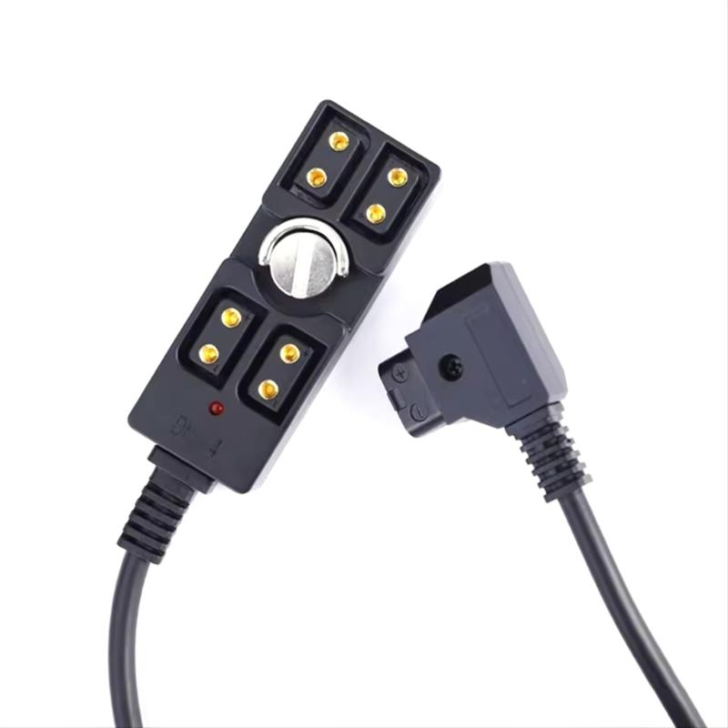 Multiple Device Battery Converter Cord Featuring USB Output and Monitoring Light