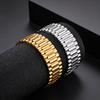18mm Chunky Watchband Chain Bracelet for Men, Stainless Steel Watch Straps Link Wristband, Classic Stylish Jewelry Gift