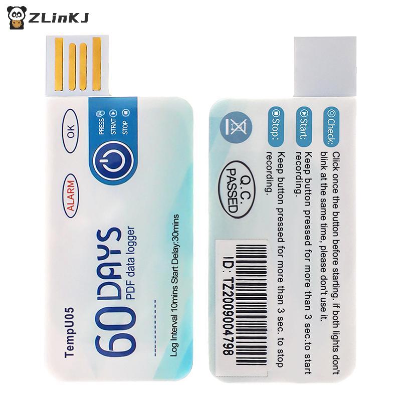 60 Day Data Logger Disposable USB Temperature Monitor for Cold Chain Food Pharmaceuticals Safe Delivery