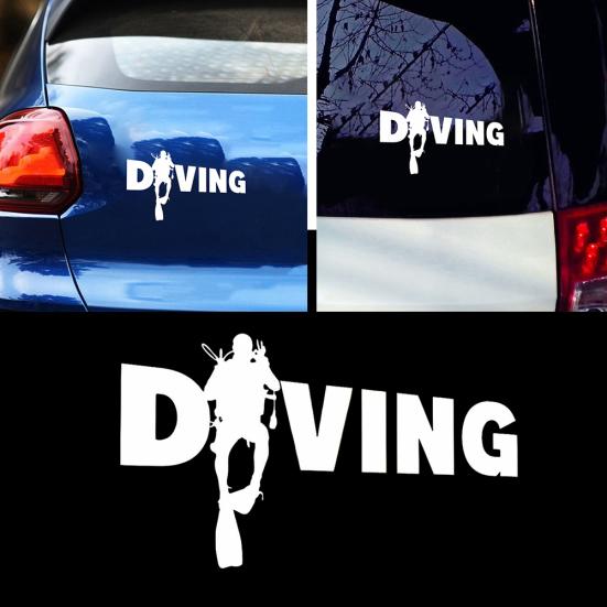 Dalgıç Dalış Etiket Araba Oto Tampon Pencere Bilgisayar Çıkartması Dekorasyon