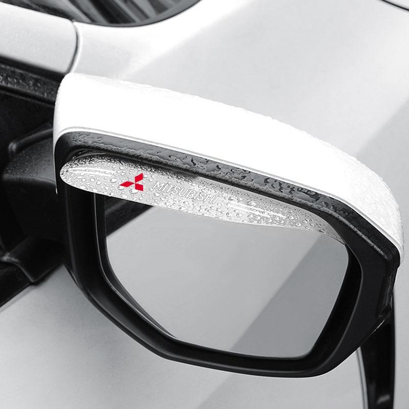 2pcs Car Side Rearview Mirror Guard Cover Rain Eyebrow Covers Stickers for Mitsubishi Lancer Xpander Attrage ASX Mirage Pajero