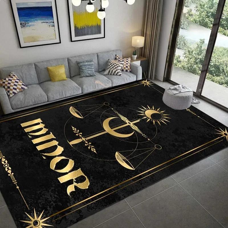 Tarot Witch Gothic Eyes Print Carpet for Living Room Home Decoration Sofa Table Large Area Rug Bedroom Bedside Floor Mat Gift